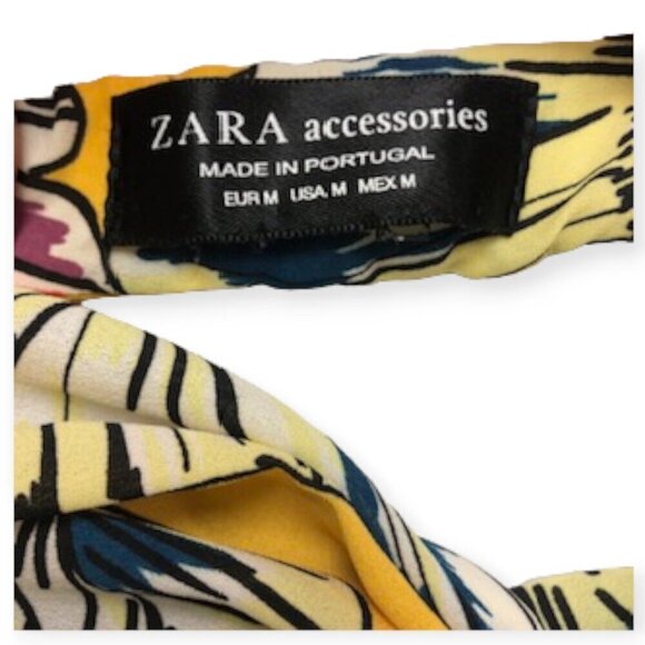 ZARA Butter Yellow Bohemian Floral Head Wrap - Picture 2 of 6